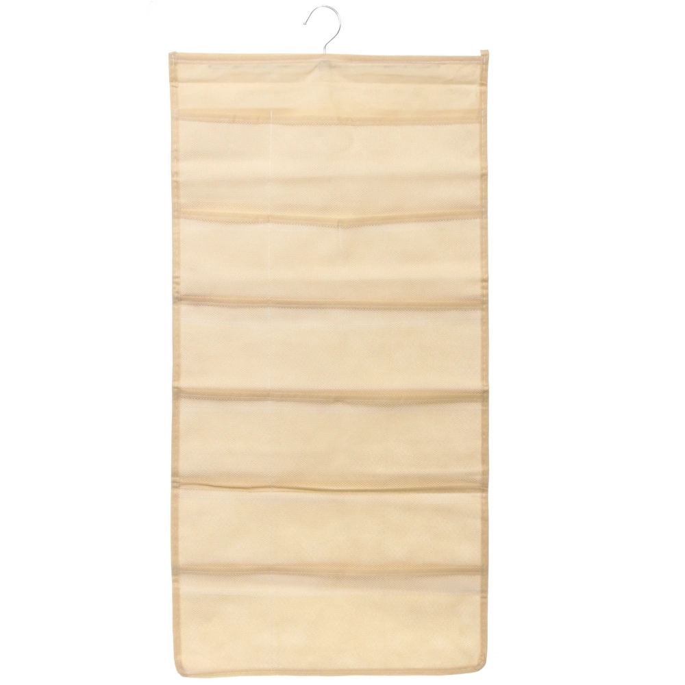 Органайзер двухсторонний подвесной для хранения вещей с крючком «ИДЕЯДОМА», цвет бежевый, 30 карманов, 75*39см