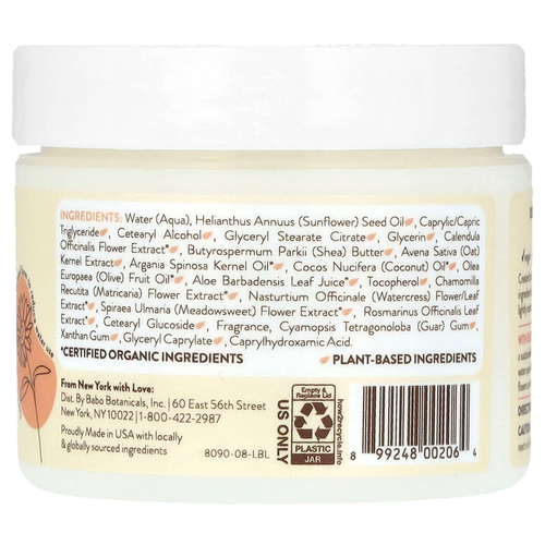 Babo Botanicals, Miracle, крем для лица, увлажняющий крем с овсом и календулой, 57 г (2 унции)