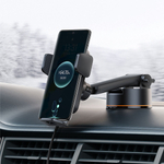 Автомобильный держатель с беспроводной зарядкой Baseus Wisdom Auto Alignment Car Mount Wireless Charger 15W (На присоске)