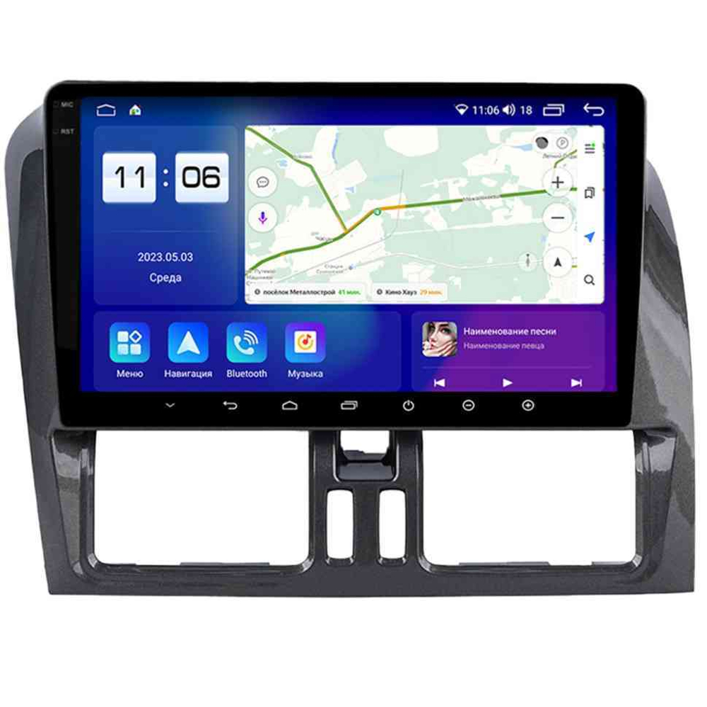 Магнитола для Volvo XC60 2008-2013 - Parafar PF189RN2K на Android 13, QLED+2K, ТОП процессор, 4Гб+32Гб, CarPlay, 4G SIM-слот