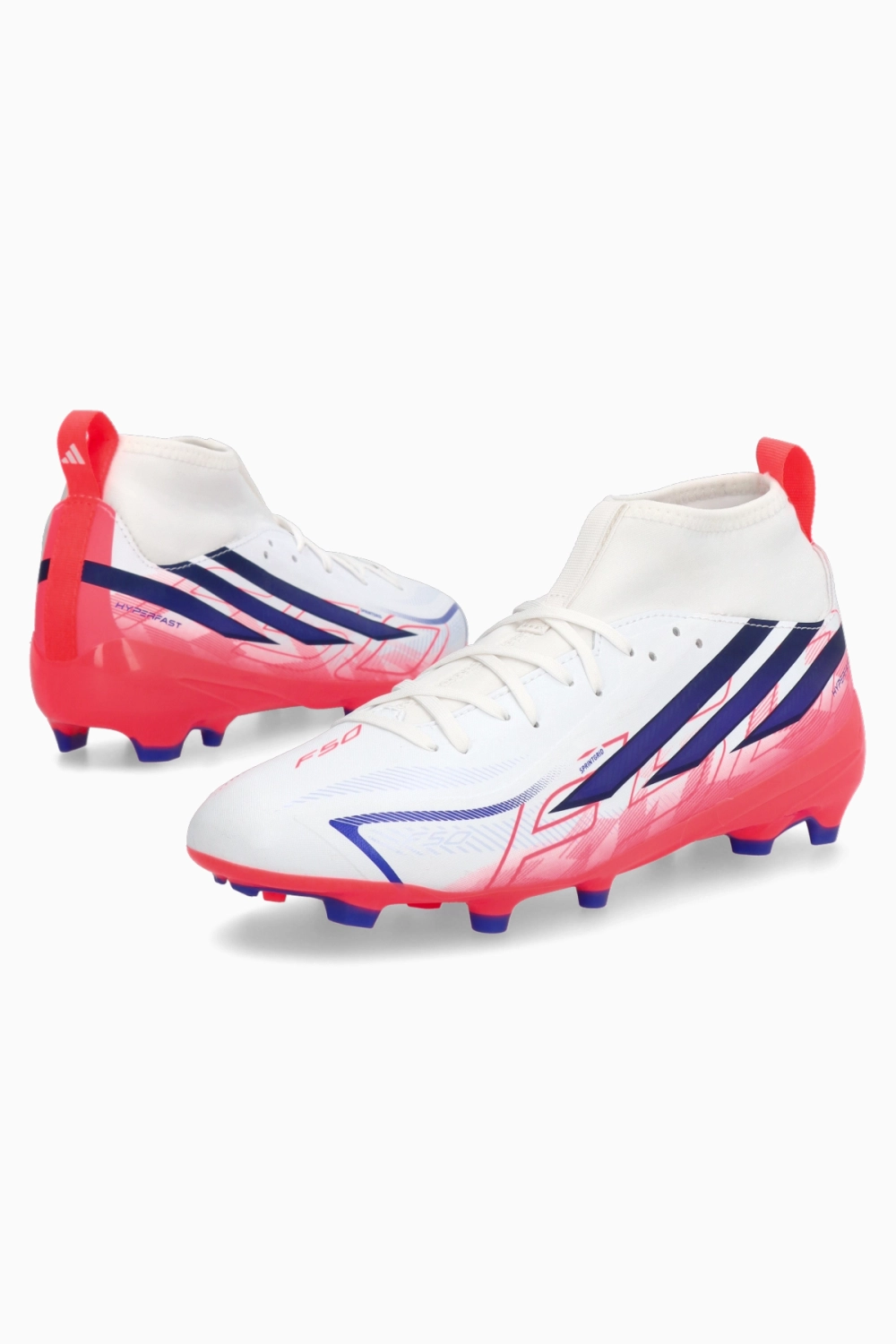 Бутсы adidas F50 League Hyperfast Mid FG Junior - белый