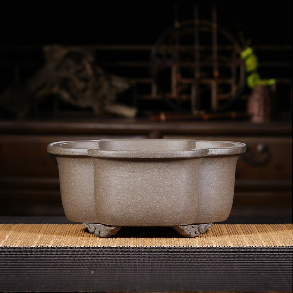 Состаренный неглазурованный горшок для бонсай высочайшего качества (исинская керамика) | 29.0*25.0*13.0