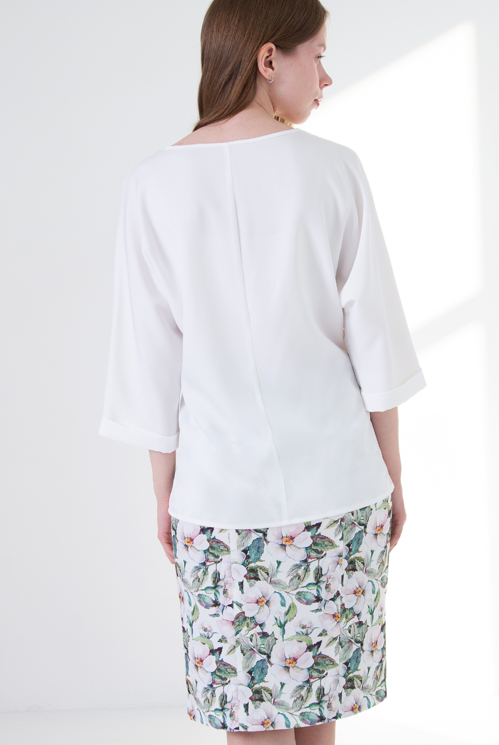 Блузка женская 4728зб, бело-молочный #479БМ094728зб