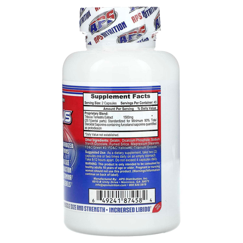 APS, Tribulus 1500, 90 капсул (750 мг в капсуле)