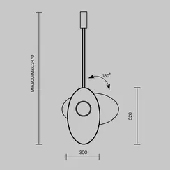 Подвесной светильник Maytoni MOD396PL-L10BL3K