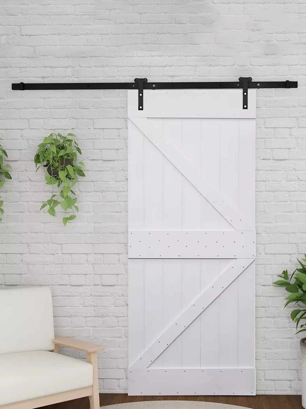 Дверь межкомнатная раздвижная 100x210 Дези, белая