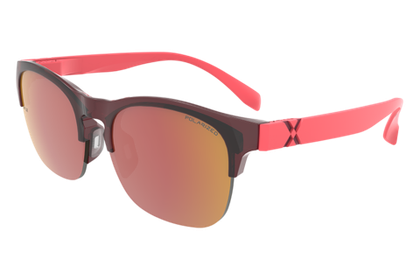 Спортивные очки HILX Interloop Shiny Crystal Dark Red Matt Solid Red / Red Mirror Polarized Lens