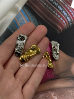 Пуговицы (пришивной элемент) серебристые Скиапар. Лицо