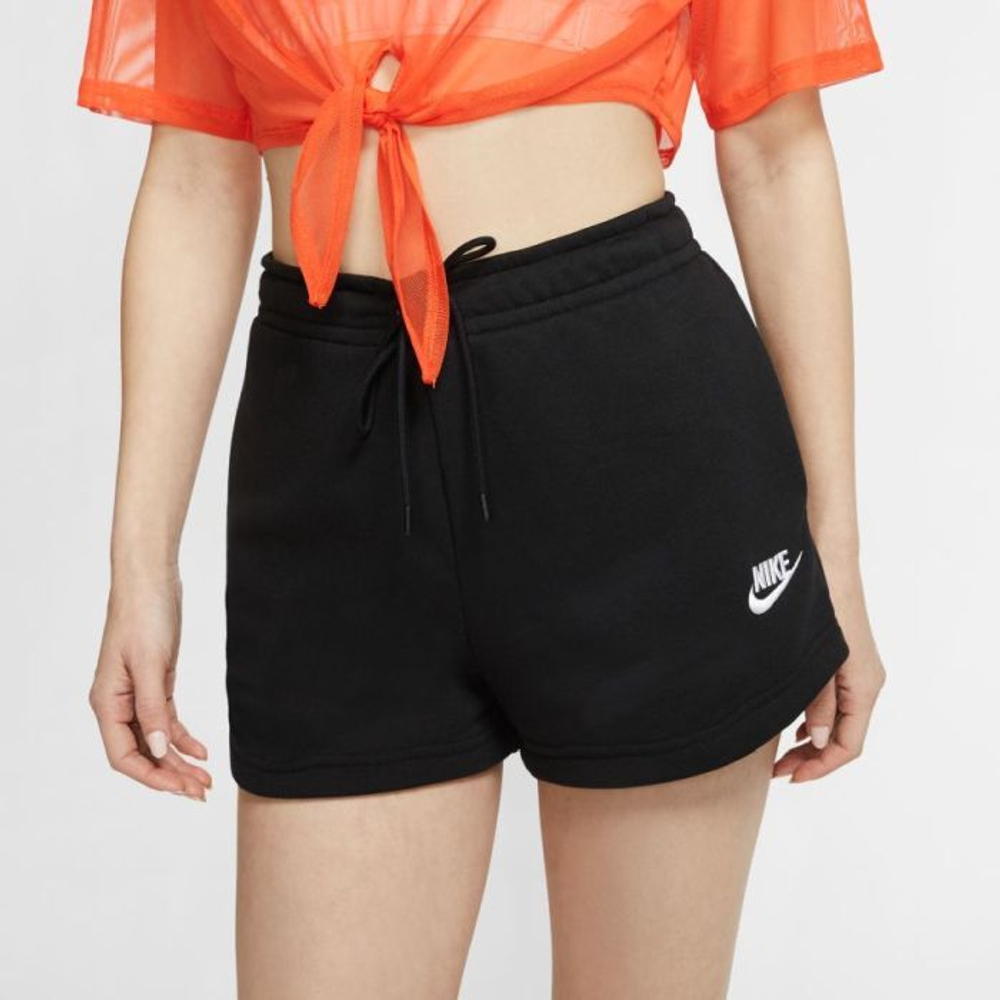 Женские Шорты теннисные Nike Sportswear Essential Short French Terry W - черный
