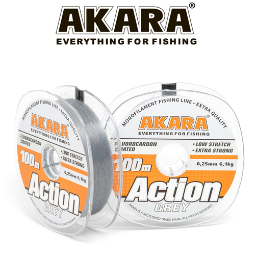 Леска Akara Action Grey 100 м 0,14 серая