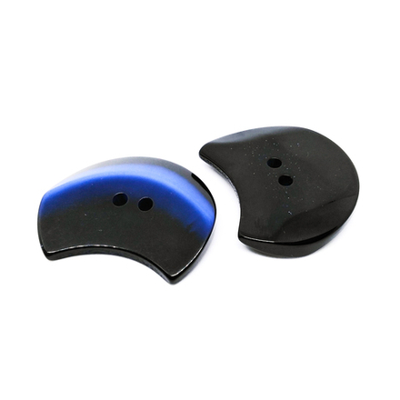 3AR1099 Пуговица декоративная 'Полумесяц' №488, 80L (синий; 10216170/090320/0062096, КИТАЙ)