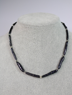 Чокер из черного жемчуга "Чернильный штрих"