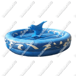 Надувной аттракцион Родео, дельфин+батут, "Дельфин", 5*5*3 м