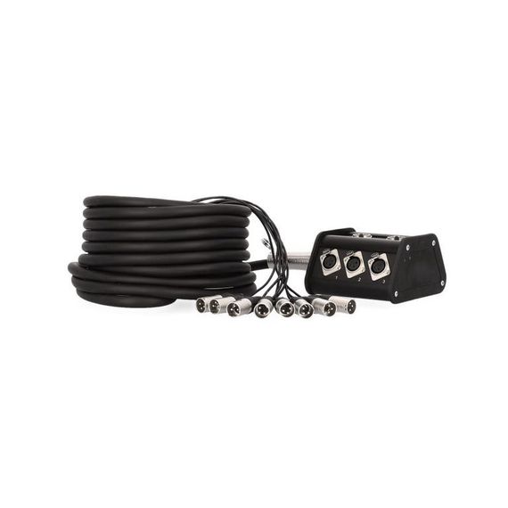 Adam Hall K 8 C 15 P - мультикор со стейдж-боксом, 8 x XLR возврат, 8 x 0.314 мм2, 15 м
