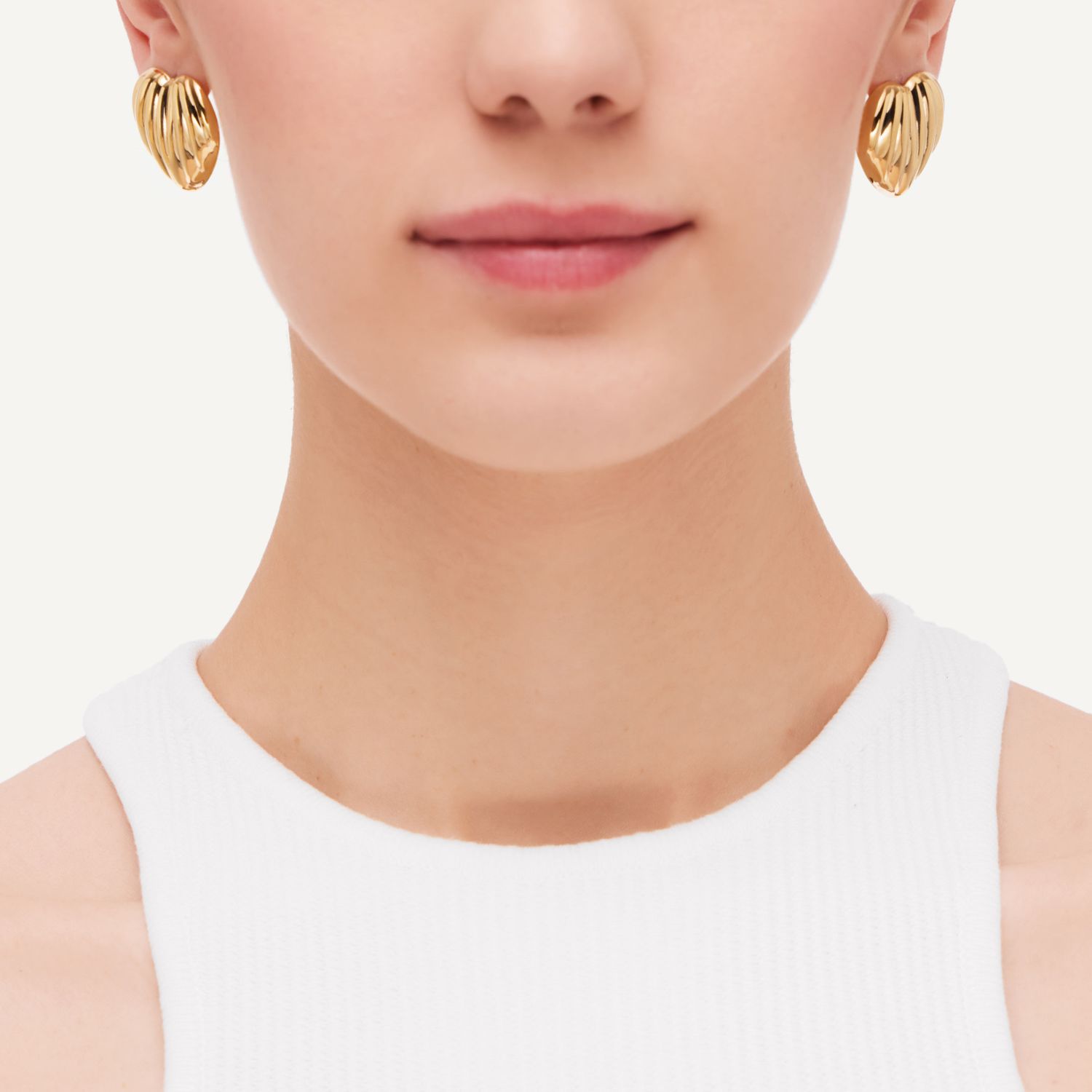 Серьги Plicated Heart Earrings – Gold