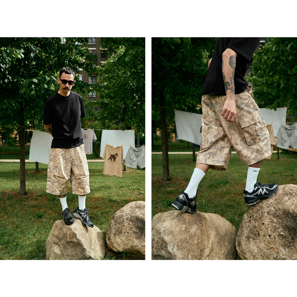 Шорты Nothomme Monterest Shorts Made Of Loose-Fitting Cotton "Tree Camouflage"