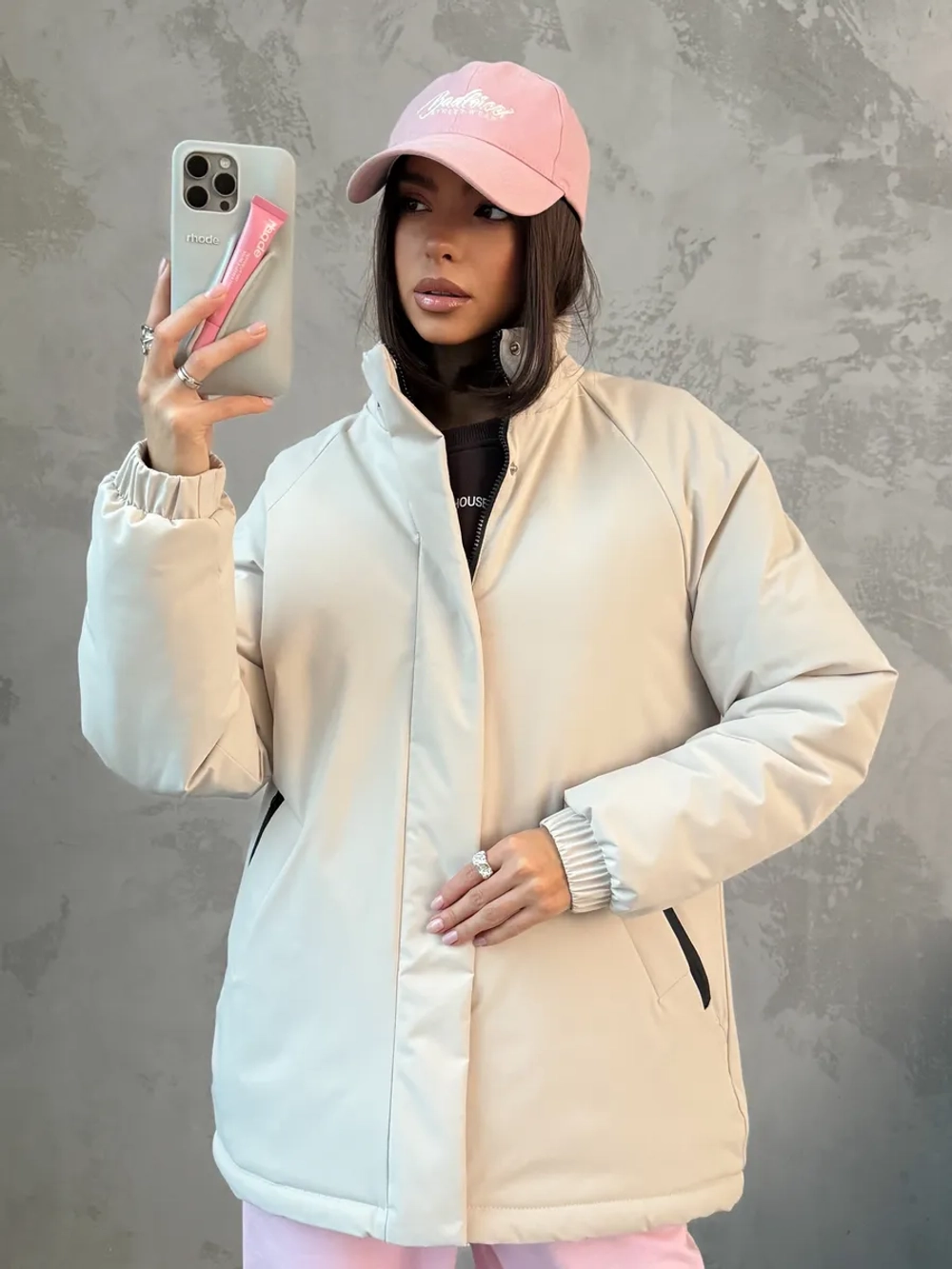 Куртка весенняя удлиненная с капюшоном