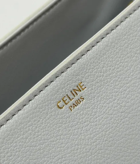 Сумки CELINE MEDIUM NINO из блестящей телячьей кожи белый