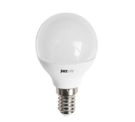 Лампа светодиодная PLED-LX 8Вт G45 шар 5000К холод. бел. E14 Pro JazzWay 5028623
