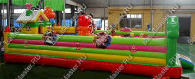 Коммерческий надувной батут "Маша и Миша" 11*7*3 м