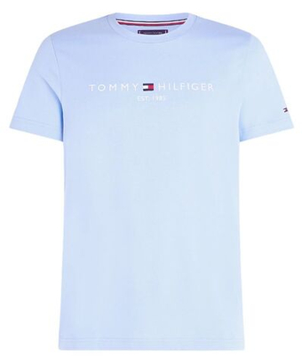Мужская теннисная футболка Tommy Hilfiger Logo - небесный