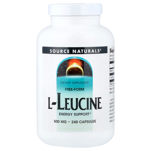 Source Naturals, L-лейцин в свободной форме, 500 мг, 240 капсул