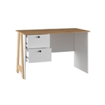 Стол письменный с ящиками Дуб крафт золото/Белый 120,5х60,5х75 см