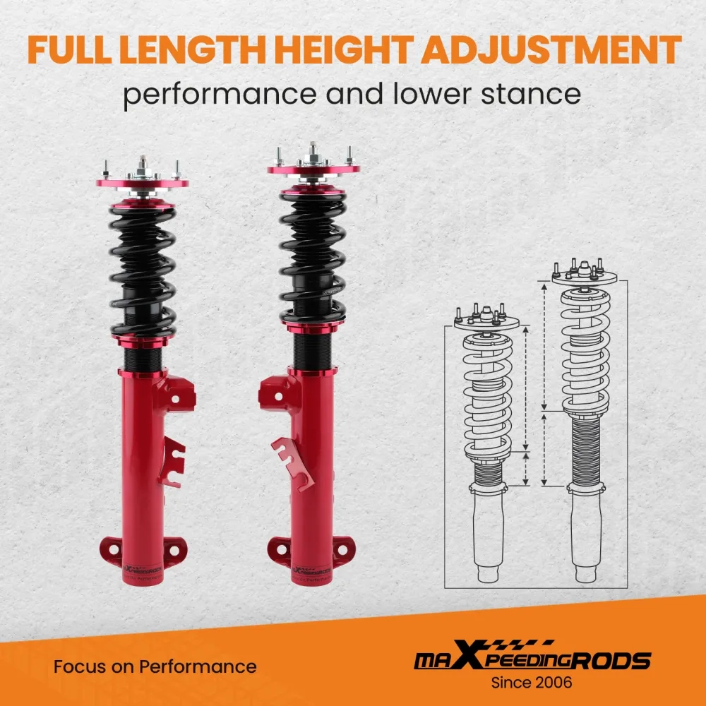 maXpeedingrods 24-Way Damper Adjustable Coilovers Kit подходит для автомобиля BMW E36 3 Series