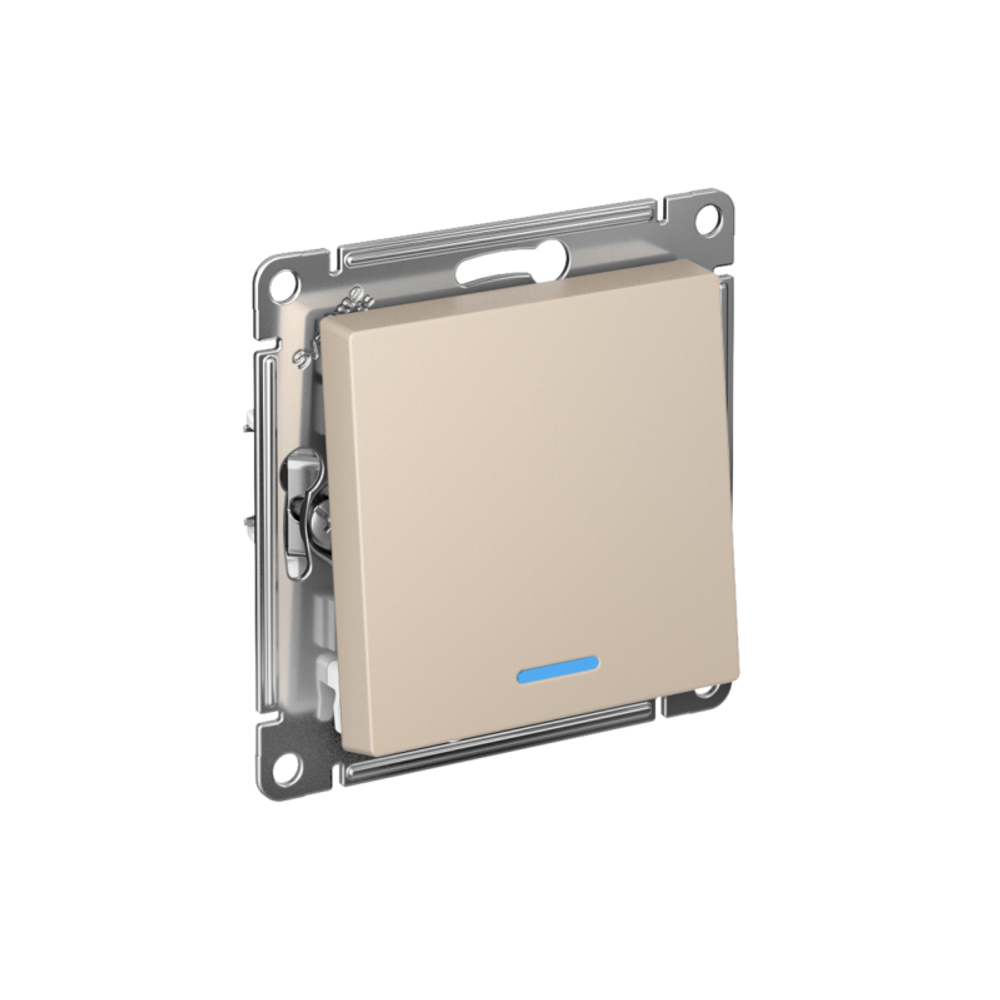 Переключатель 1-кл. AtlasDesign (сх. 6а) 10AX с подсветкой механизм песочн. SE ATN001263