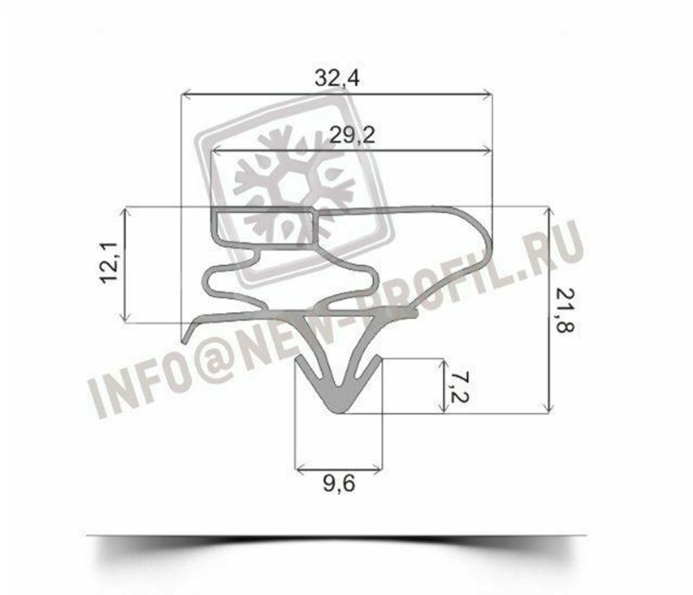 Уплотнитель для холодильника LG GA- B379 UMDA м.к. 720*570 мм(003 АНАЛОГ)
