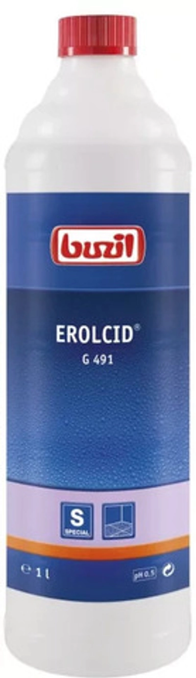 Erolcid, чист/ ср-во для интенсивной очистки керамогранитной плитки на основе фосфорной кислоты, Buzil 1 л.