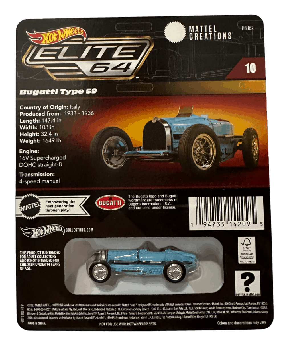 Hot Wheels | Elite 64 | Bugatti Type 59 (2024)