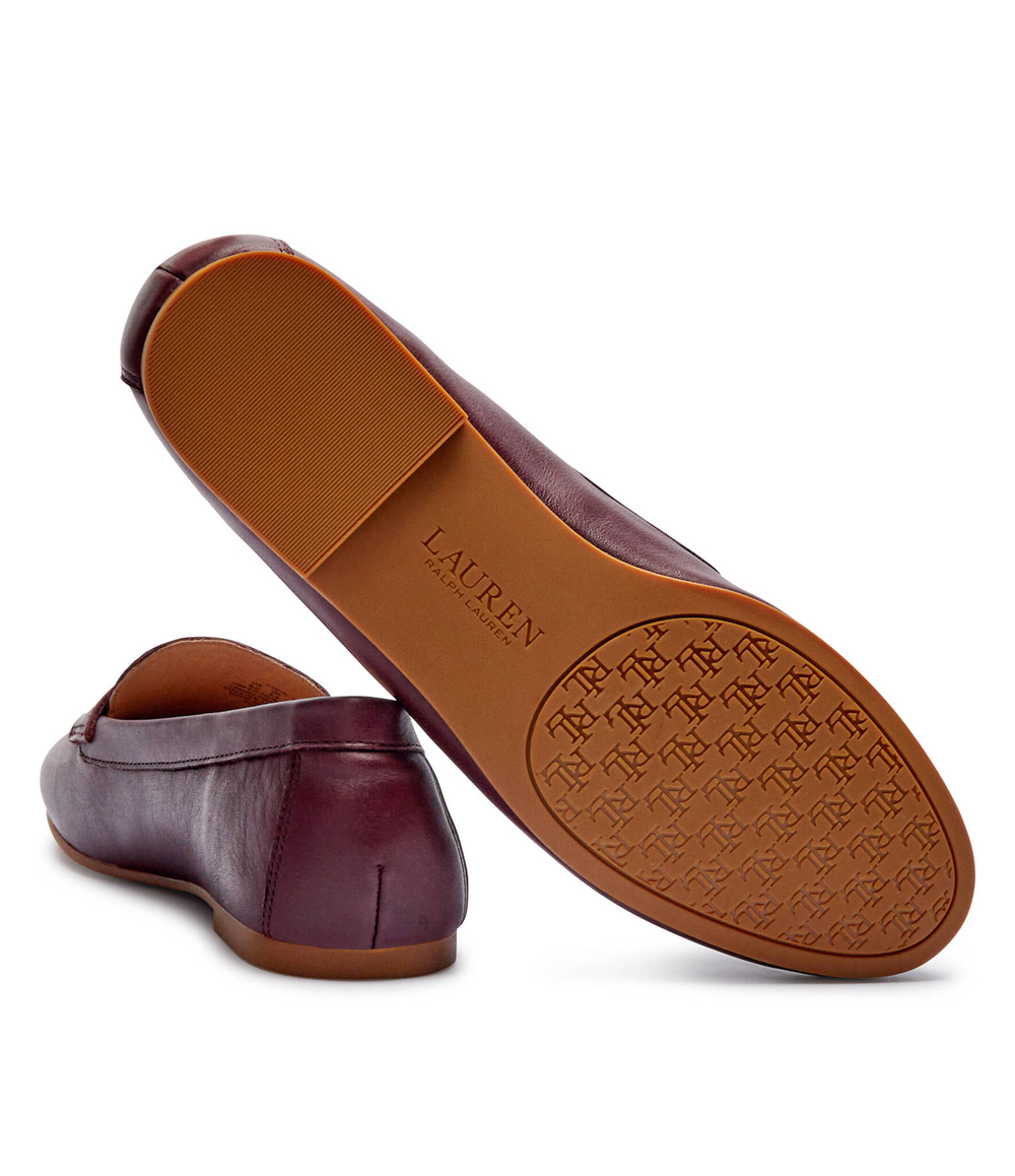 Кожаные лоферы AVERI III LAUREN RALPH LAUREN - бордовый(802951363)