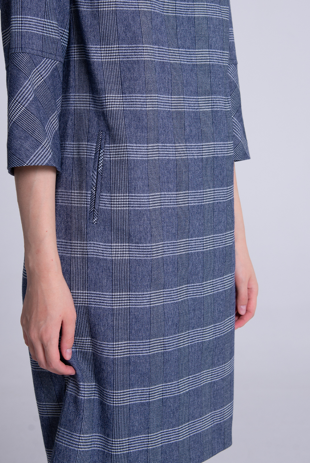 Платье женское 1390Аг, Клетка серая #406Ксе051390Аг