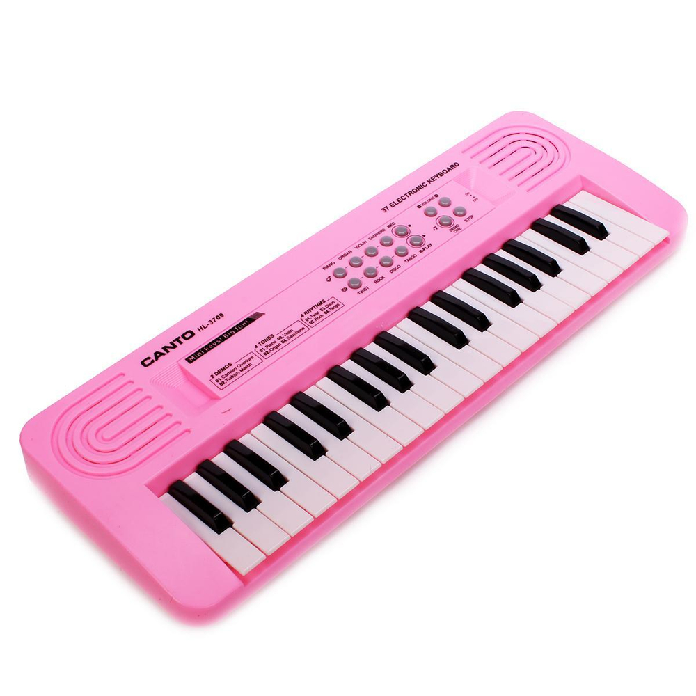 Синтезатор на бат. с микрофоном 44см, коробка HL-3709H