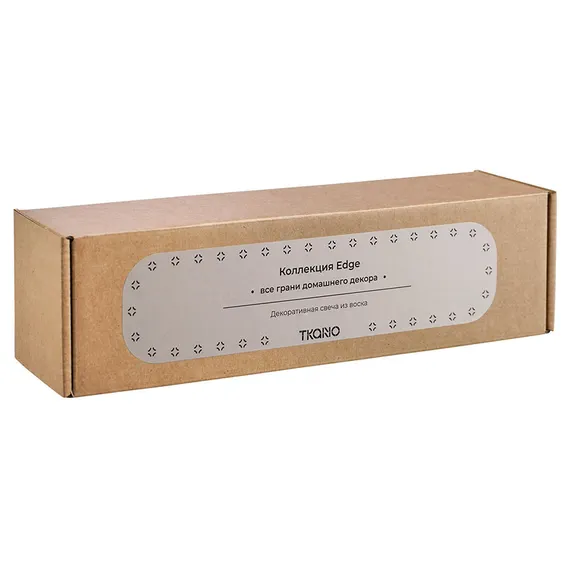 Свеча декоративная бежево-розого цвета Edge 26,5 см