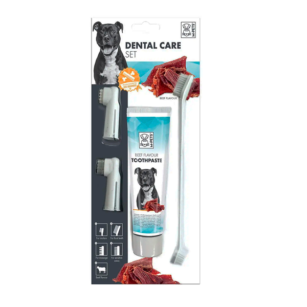 Набор M-PETS  для ухода за зубами со вкусом говядины, для собак