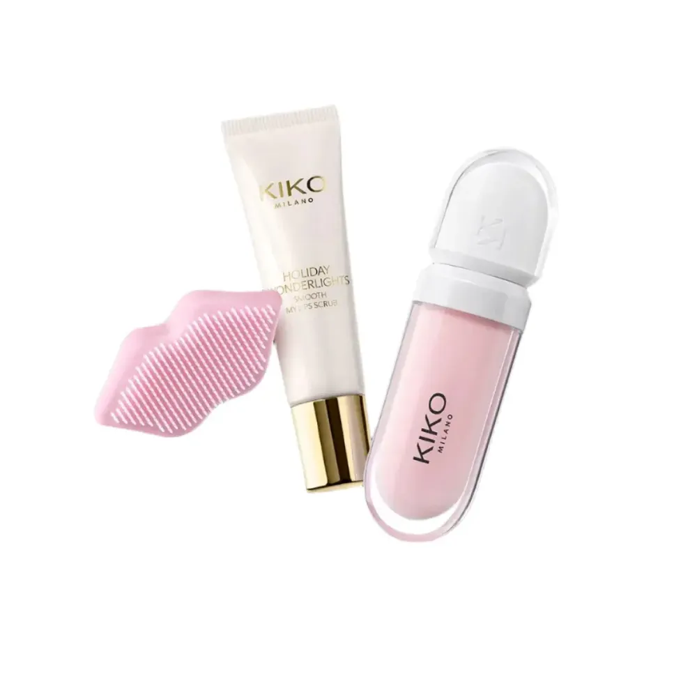 Подарочный набор  Kiko Milano Holiday Wonderlights Santa Secret Lip Care Gift Set
