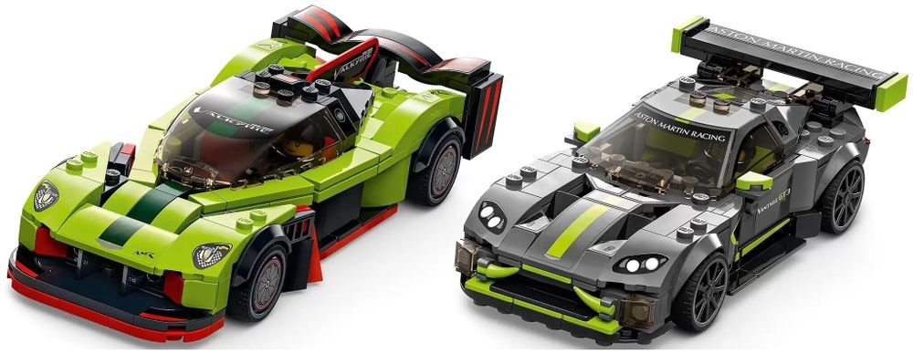 Конструктор LEGO Speed Champions 76910 Aston Martin Valkyrie AMR Pro и Aston Martin Vantage GT3