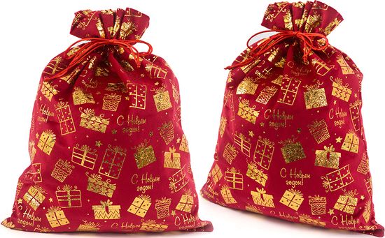 Мешок бархатный (красный) (мешочки) – Премиум 2500 г.