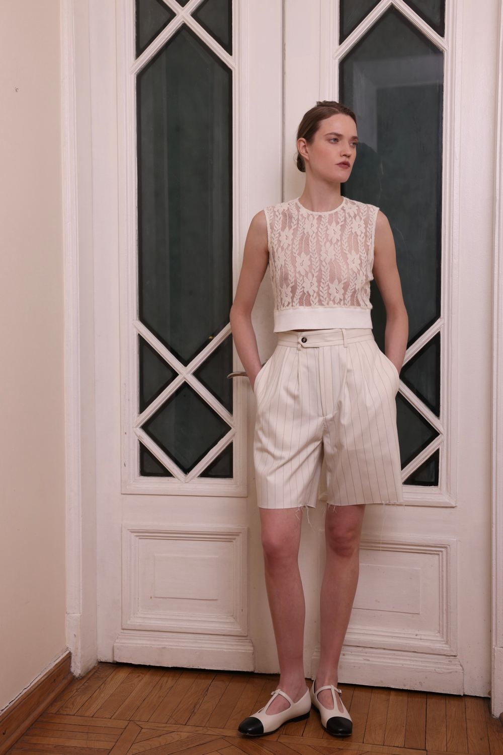 Шорты, молочный