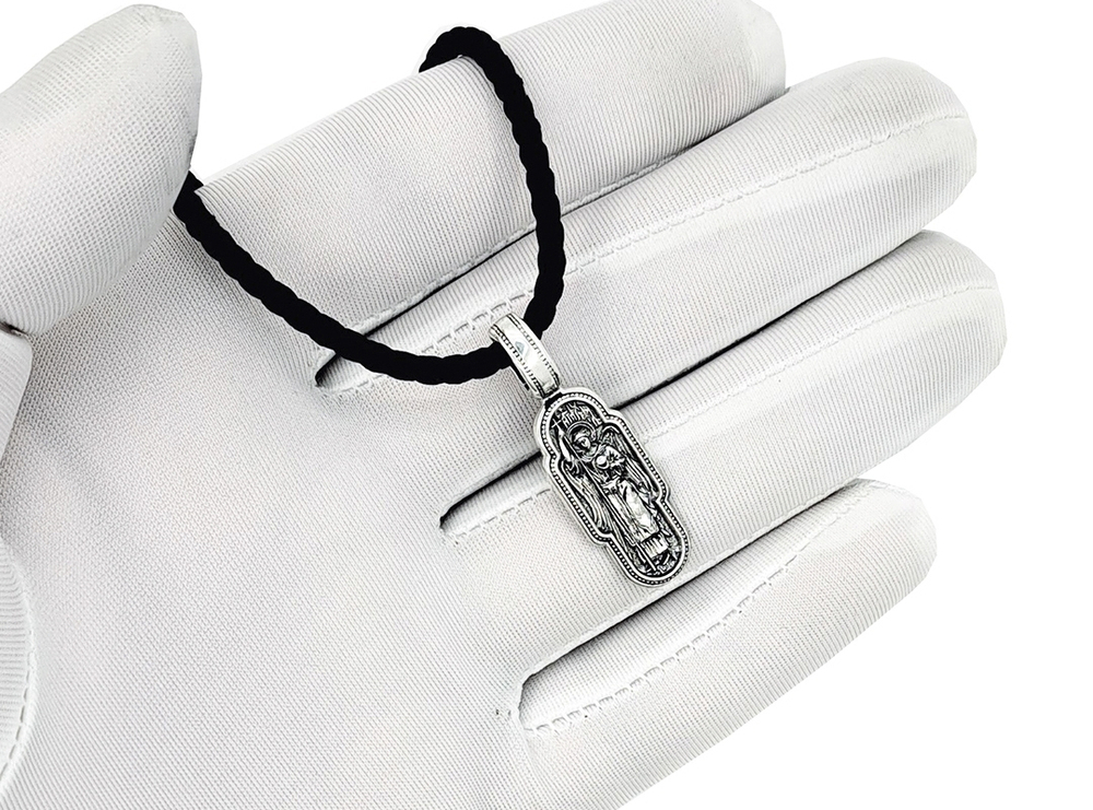 Серебряная иконка Ангел Хранитель 8840