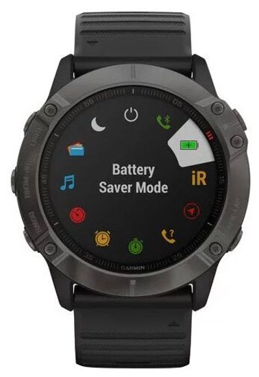 Умные часы Garmin Fenix 6X Sapphire DLC, серый/черный