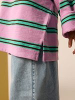 Лонгслив удлиненный для девочки Next E44-323, Розовый, Зеленый