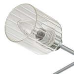 Светильник на штанге 6x40Вт E14, металл/стекло, хром/серебро/прозрачный