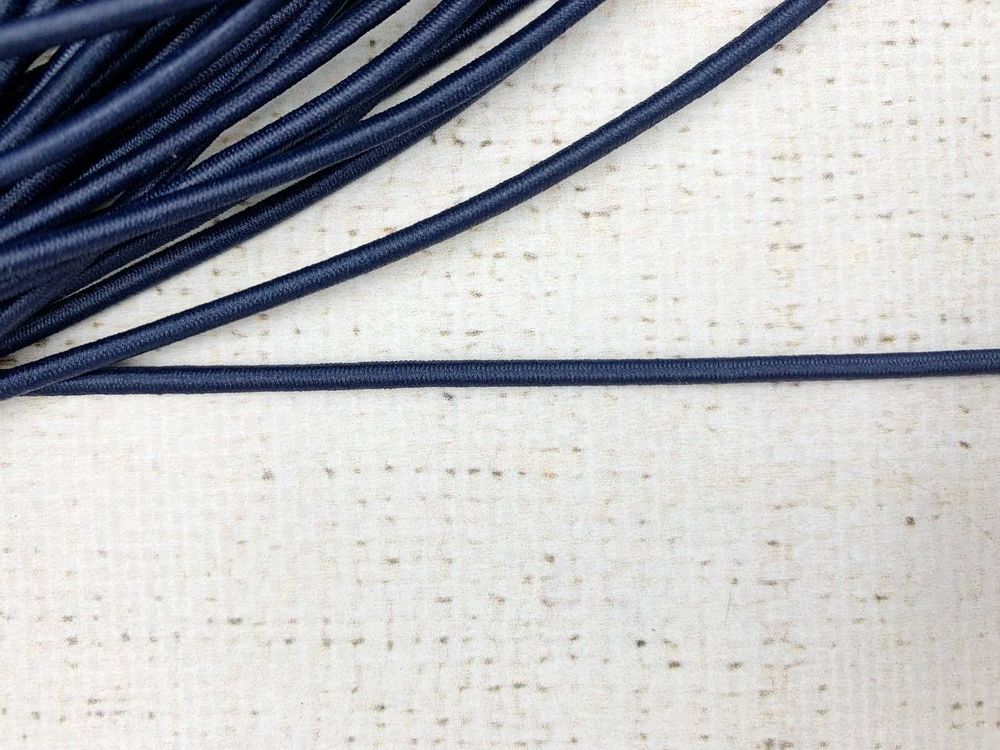 Резинка шляпная, d 3 мм, связка, тёмно-синий