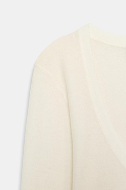 ZARA ТОП ИЗ ТОНЧАЙШЕГО ТРИКОТАЖА, БЕЛЫЙ