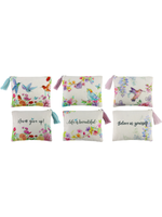 Косметичка "Птицы" 3 вида 16x20x1см Хлопок,бисер