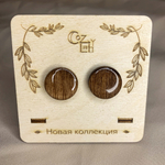 Серьги с ювелирной смолой Круглые