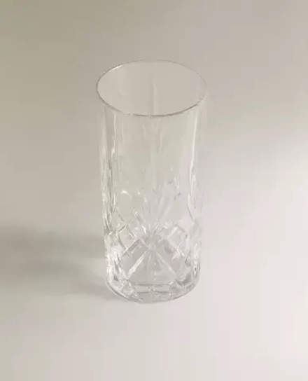 ZARA HOME ВЫСОКИЙ СТАКАН С РЕЛЬЕФНЫМ УЗОРОМ», ПРОЗРАЧНЫЙ